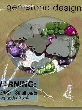 64 Pieces Hearts & Butterfly Colorful Gemstones, Colorful, Arts & Crafts Bundle